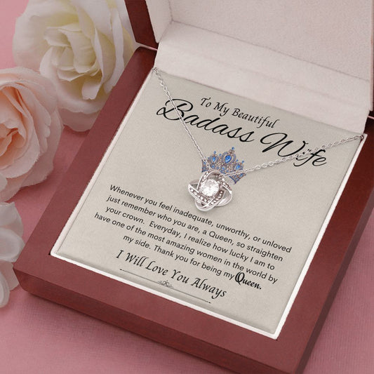 TO MY BADASS WIFE | LOVE KNOT NECKLACE