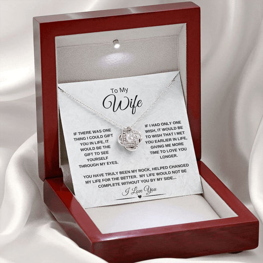 To My Wife/ Love Knot Necklace