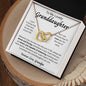 To My Lovely Granddaughter/Interlocking Hearts Necklace