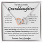 To My Lovely Granddaughter/Interlocking Hearts Necklace
