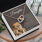 To My Beautiful Daughter Luv Dad/ Interlocking Hearts Necklace