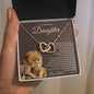 To My Beautiful Daughter Luv Dad/ Interlocking Hearts Necklace