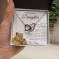 My Beautiful Daughter Love Mom/Interlocking Heart Necklace