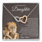 To My Beautiful Daughter Luv Dad/ Interlocking Hearts Necklace