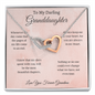 To My Darling Granddaughter/Grandma/ Interlocking Hearts