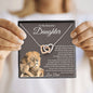 To My Beautiful Daughter Luv Dad/ Interlocking Hearts Necklace