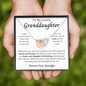 To My Lovely Granddaughter/Interlocking Hearts Necklace