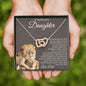 To My Beautiful Daughter Luv Dad/ Interlocking Hearts Necklace