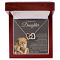 To My Beautiful Daughter Luv Dad/ Interlocking Hearts Necklace