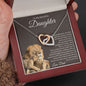 To My Beautiful Daughter Luv Dad/ Interlocking Hearts Necklace