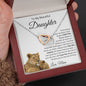 My Beautiful Daughter Love Mom/Interlocking Heart Necklace