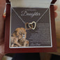 To My Beautiful Daughter Luv Dad/ Interlocking Hearts Necklace