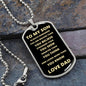 To My Son Always Remember Dog Tag