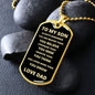 To My Son Always Remember Dog Tag