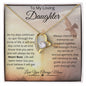 To My Love Daughter I will always Love You/ Forever Love Necklace