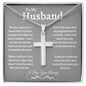 To My Husband/ Cross Necklace